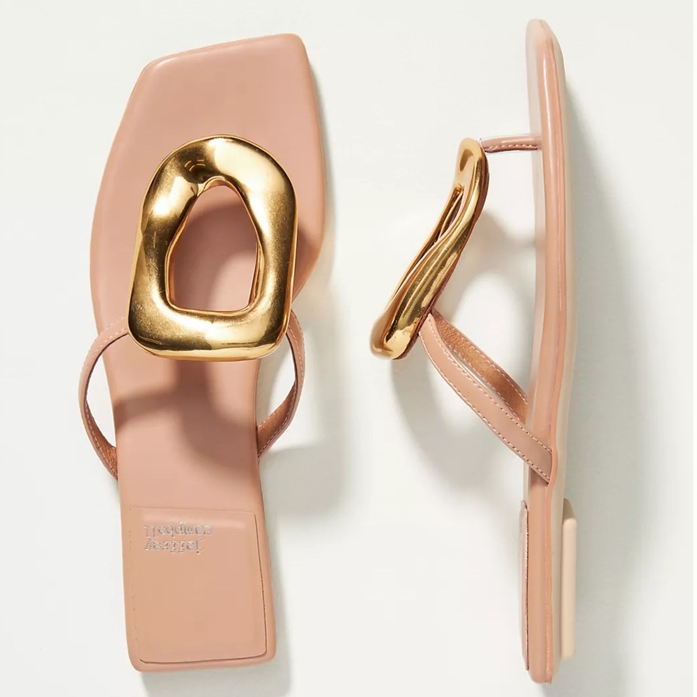 Jeffrey Campbell Linques-2 Leather Thong Sandals